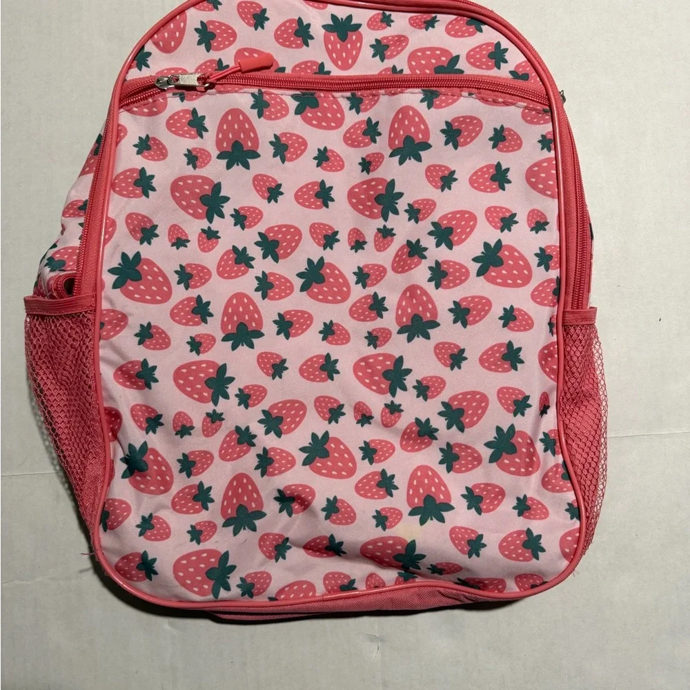 Unbranded Cute Pink Strawberry AOP Backpack w/ adj straps‎ #A111